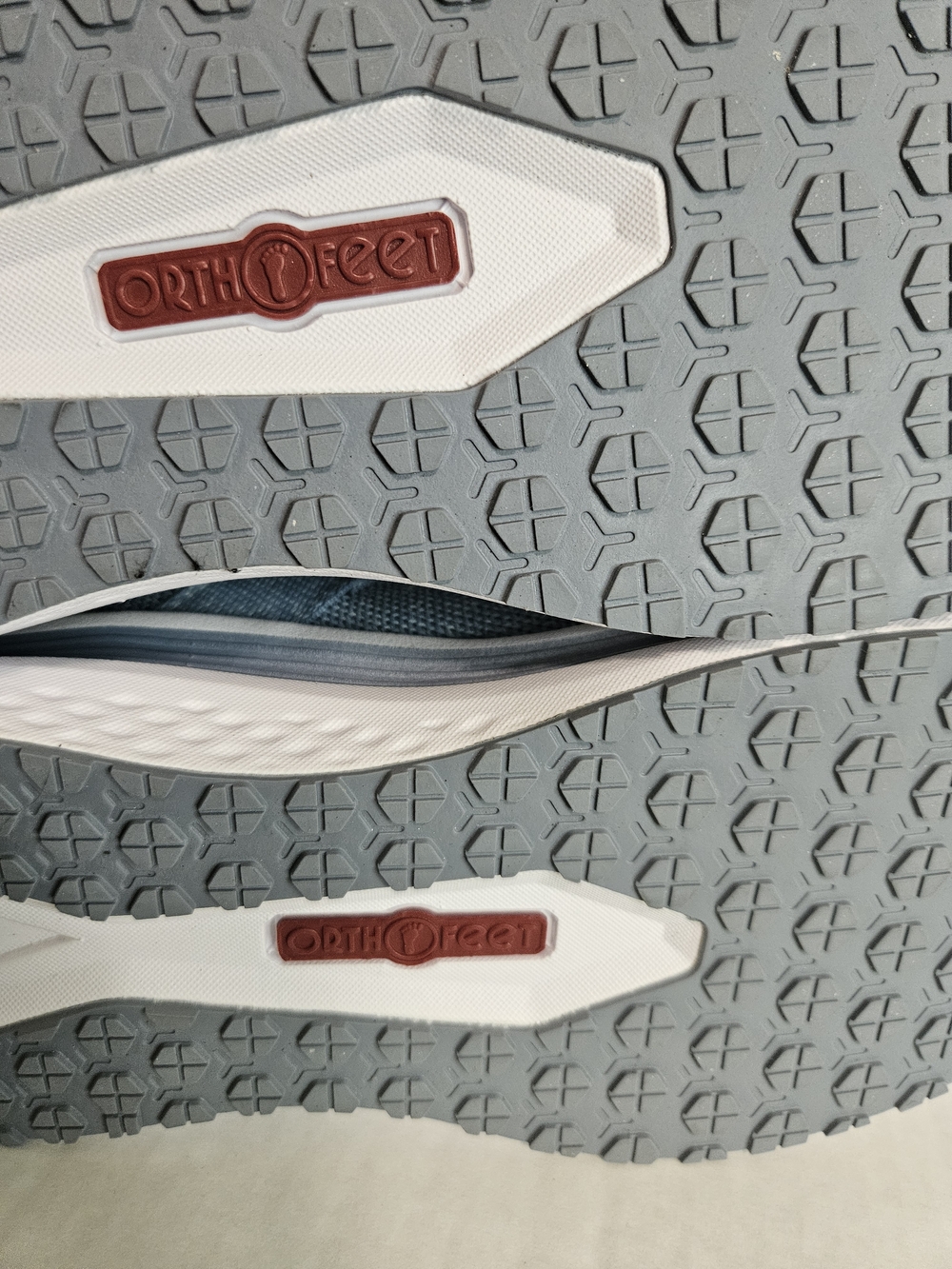SALE!! Orthofeet Naya Hands Free Light Blue Slip-On Sneakers w/Hook & Loop Strap - Picture 4 of 11